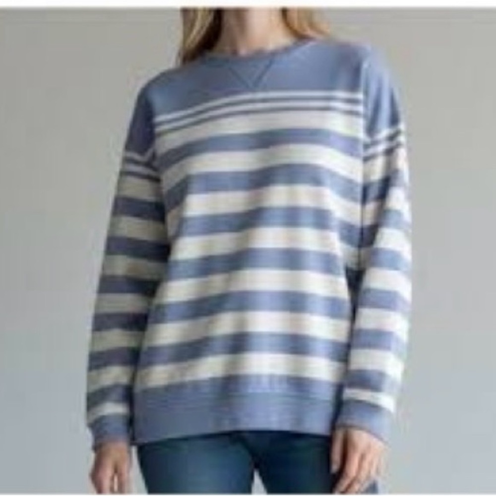 Vineyard Vines Blue Crewneck Sweatshirt ptp 20 unstretched